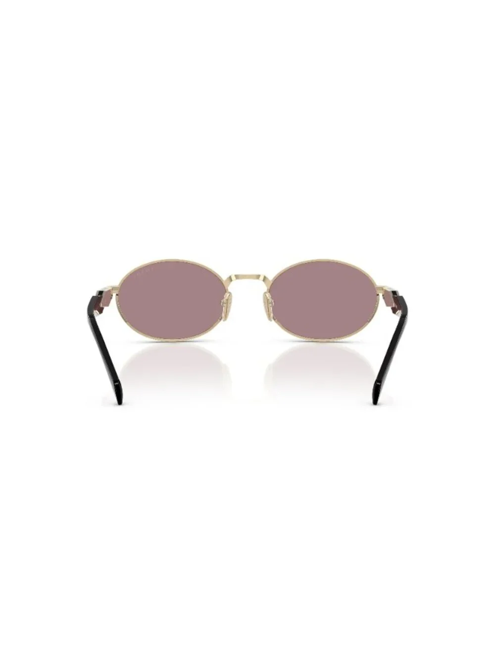 New Prada Women's Sunglasses Gold Round Brown Lens Metal Frame PR 65ZS ZVN20I 55